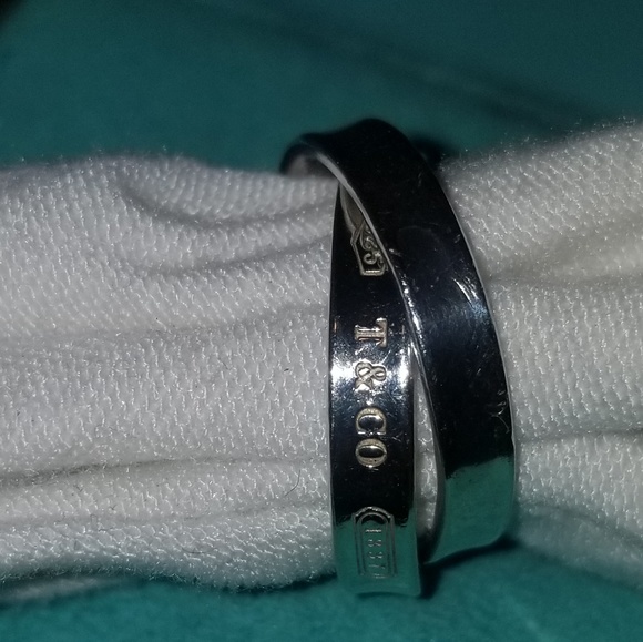 Beautiful women 925 Silver Tiffany & Co Ring S 6.5 - Picture 2 of 7